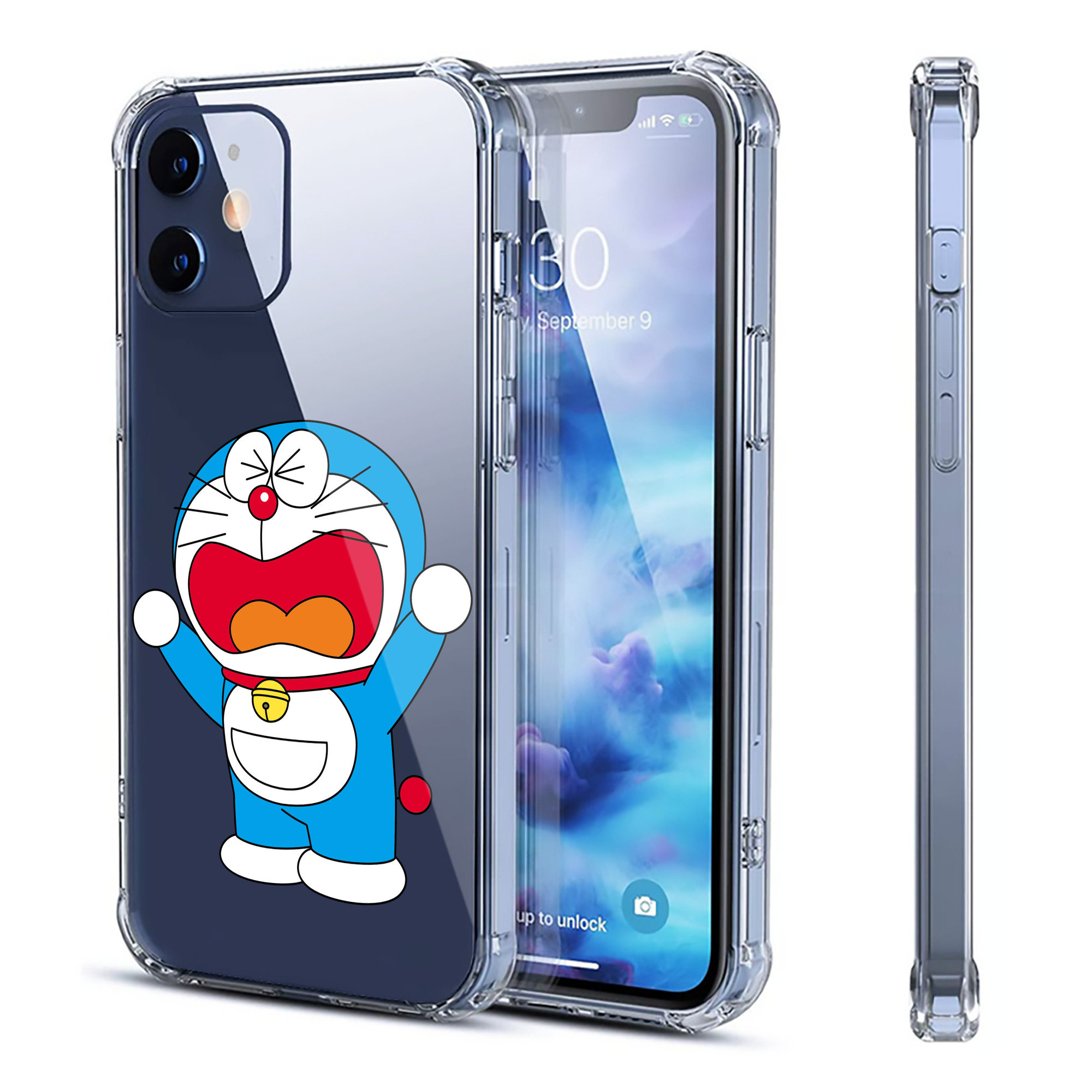（画像用） ドラえもん Doraemon 【iPhone 12シリーズ対応】透明スマホケース（クリアソフトケース）